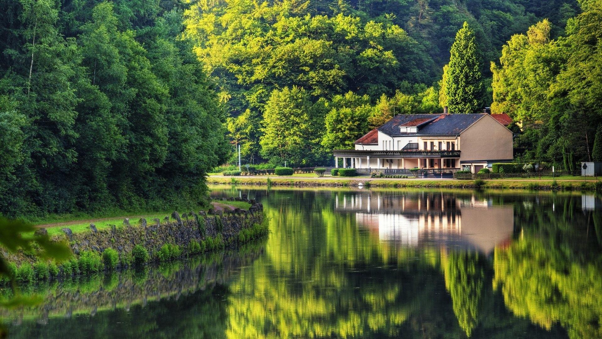 1920x1080 Desktop Wallpaper HD 3D Full Screen Near A River, HD