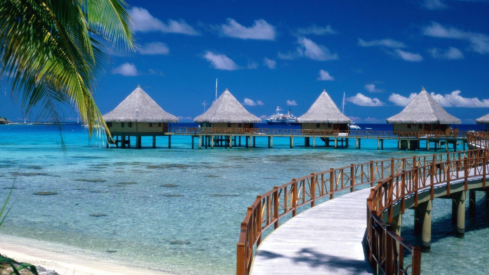 1600x900 Free download Walkway to Paradise Beach Wallpaper HD Wallpaper