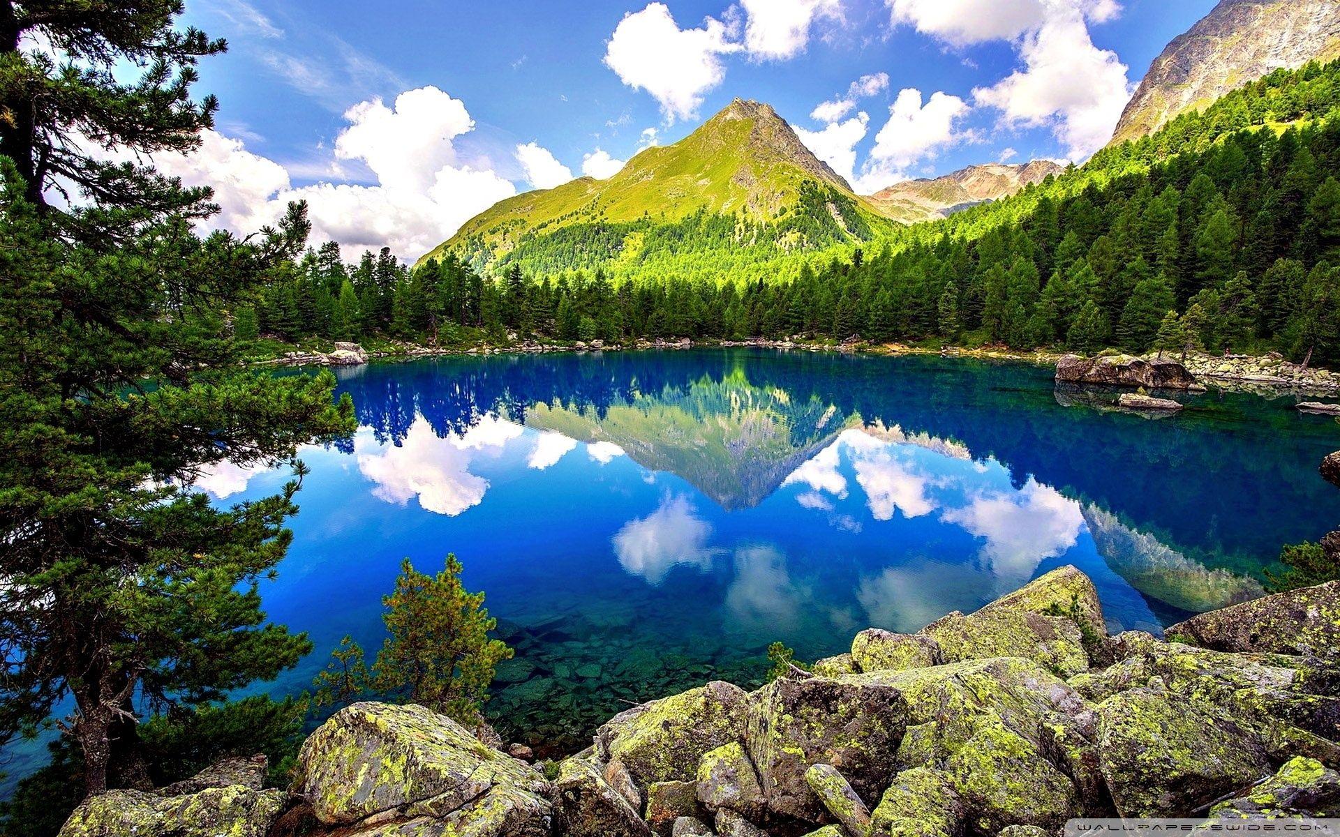 1920x1200 Spring Mountain Landscape Ultra HD Desktop Background Wallpaper