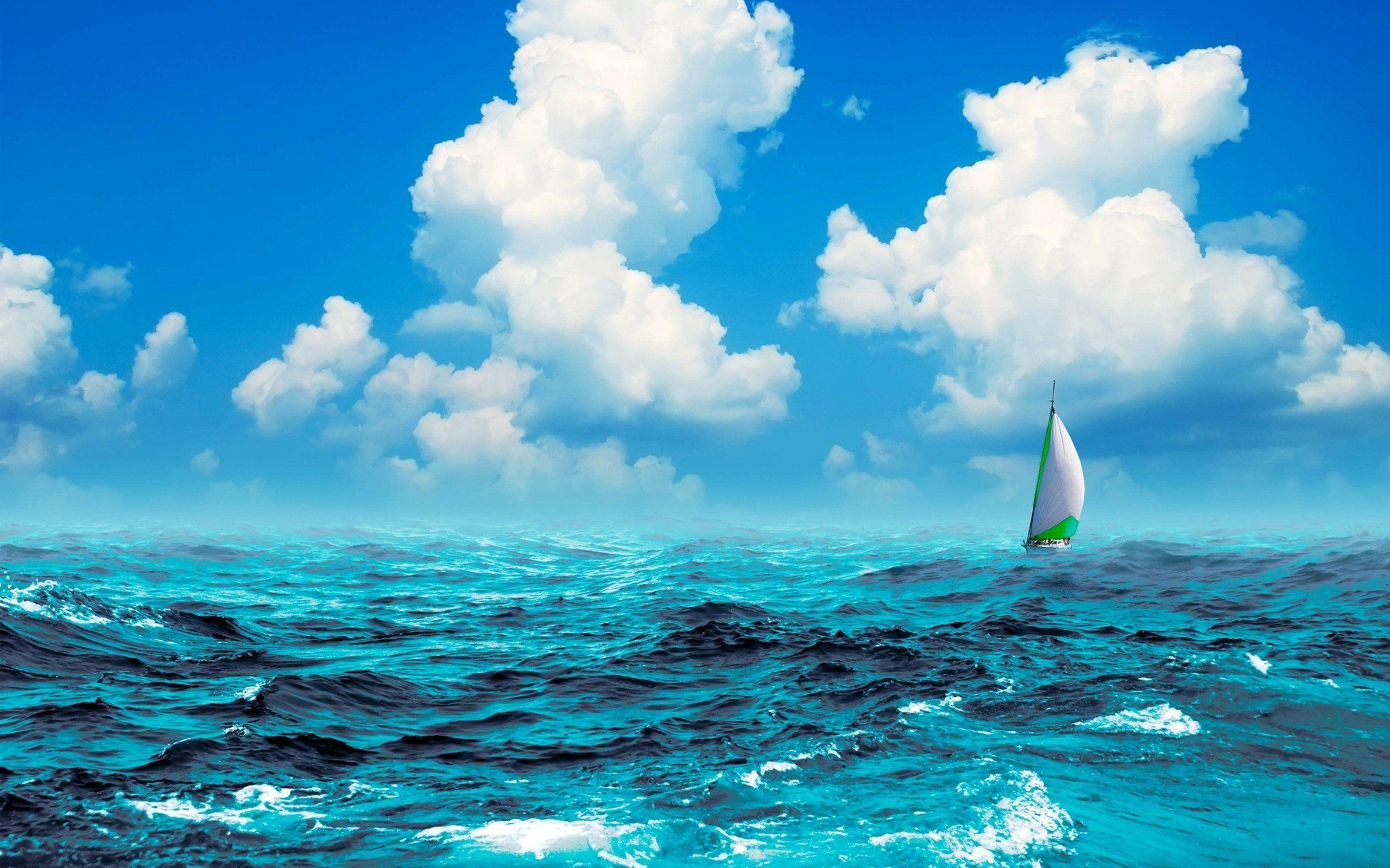 2560x1600 ocean, Sea, Boat, Ship, Sailing Wallpaper HD / Desktop and Mobile