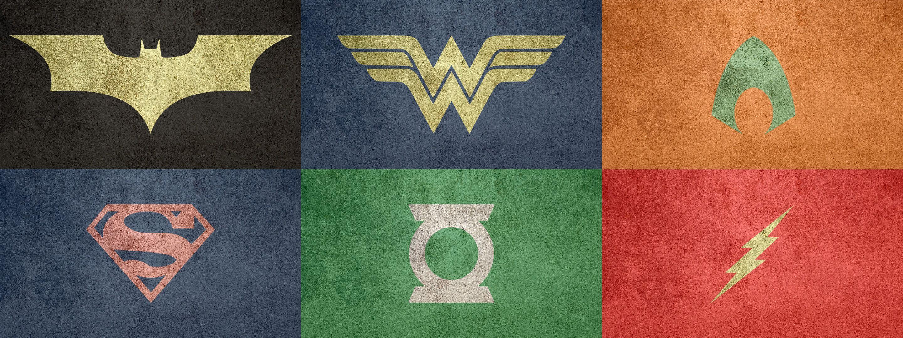 2880x1080 Justice League Logo Wallpaper