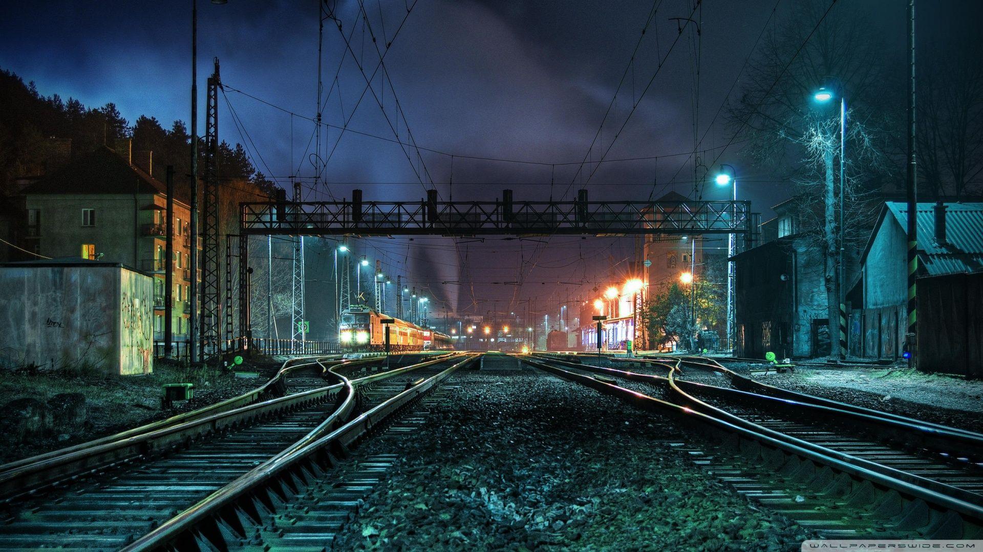 1920x1080 Train Station At Night ❤ 4K HD Desktop Wallpaper for 4K Ultra HD TV