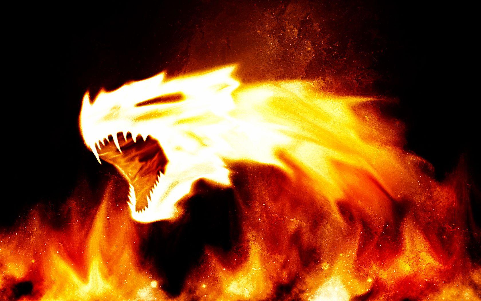 1680x1050 Free download wallpaper Fire Dragon Background HD wallpaper