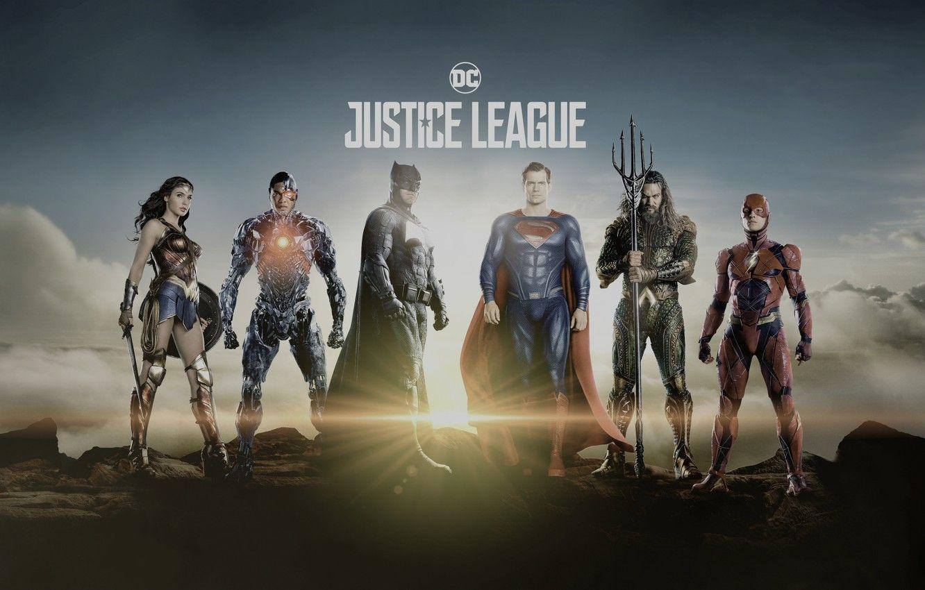 1332x850 Wallpaper Wonder Woman, Batman, Superman, Cyborg, Flash, Aquaman