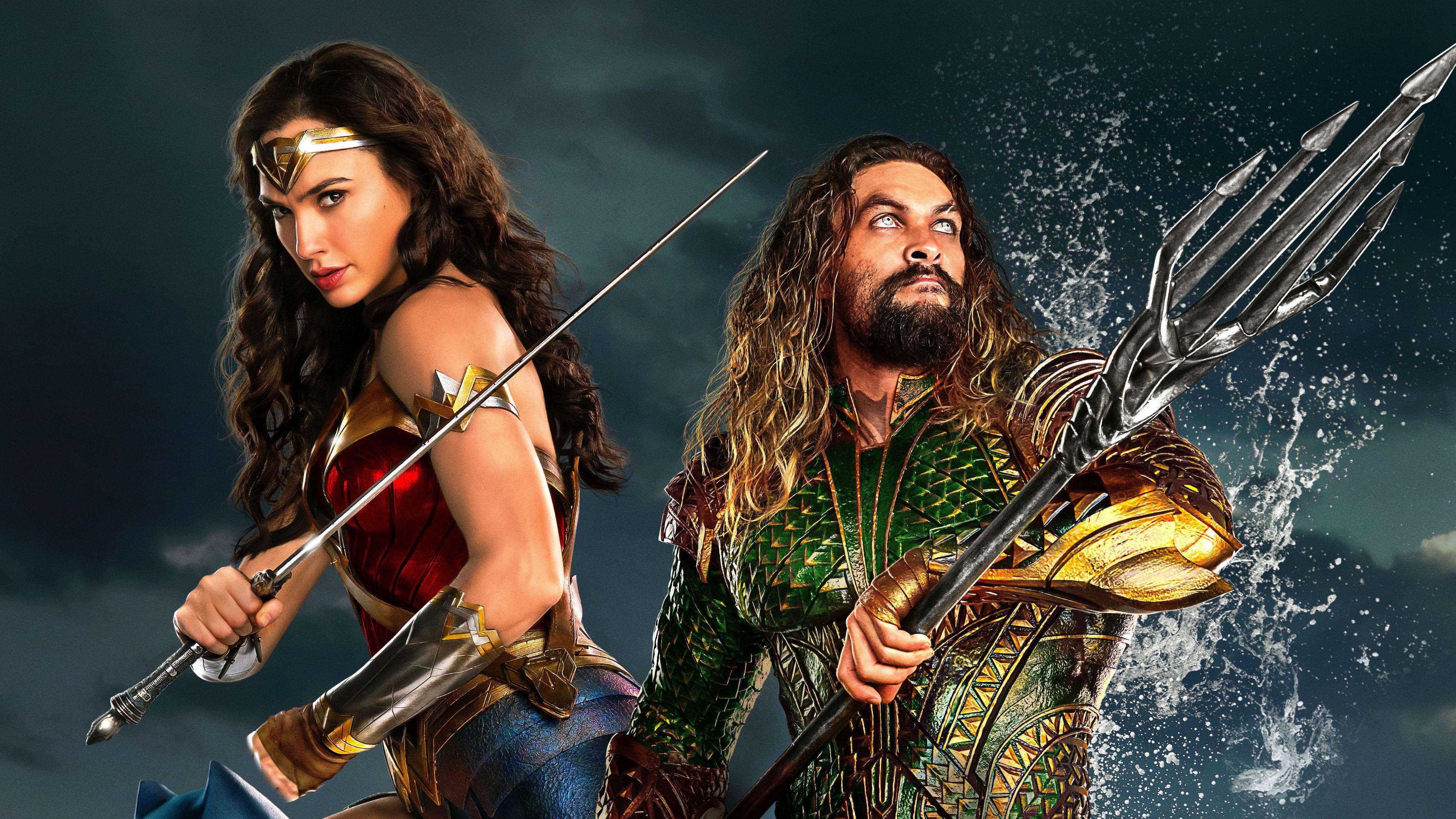 4600x2588 Wallpaper Justice League, Gal Gadot, Wonder Woman, Jason Momoa