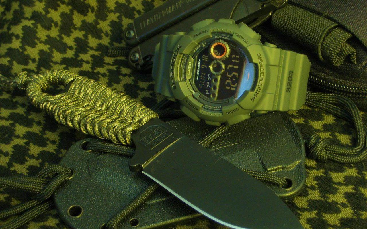 1280x800 Free download military wallpaper army knife and watch HD wall