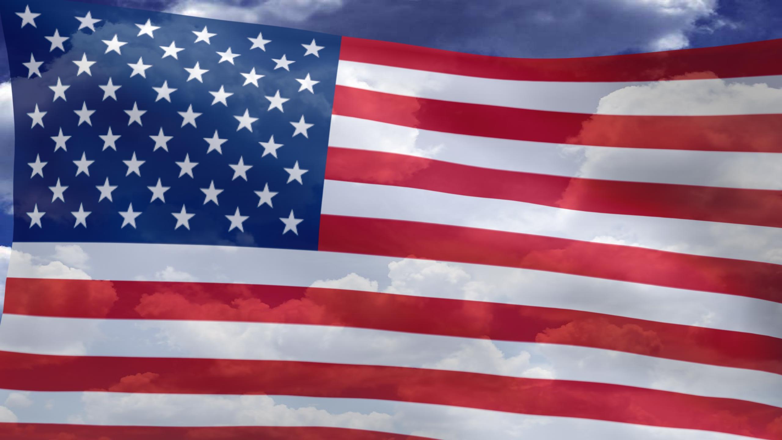 2560x1440 Desktop Flag 3D Usa Wallpaper