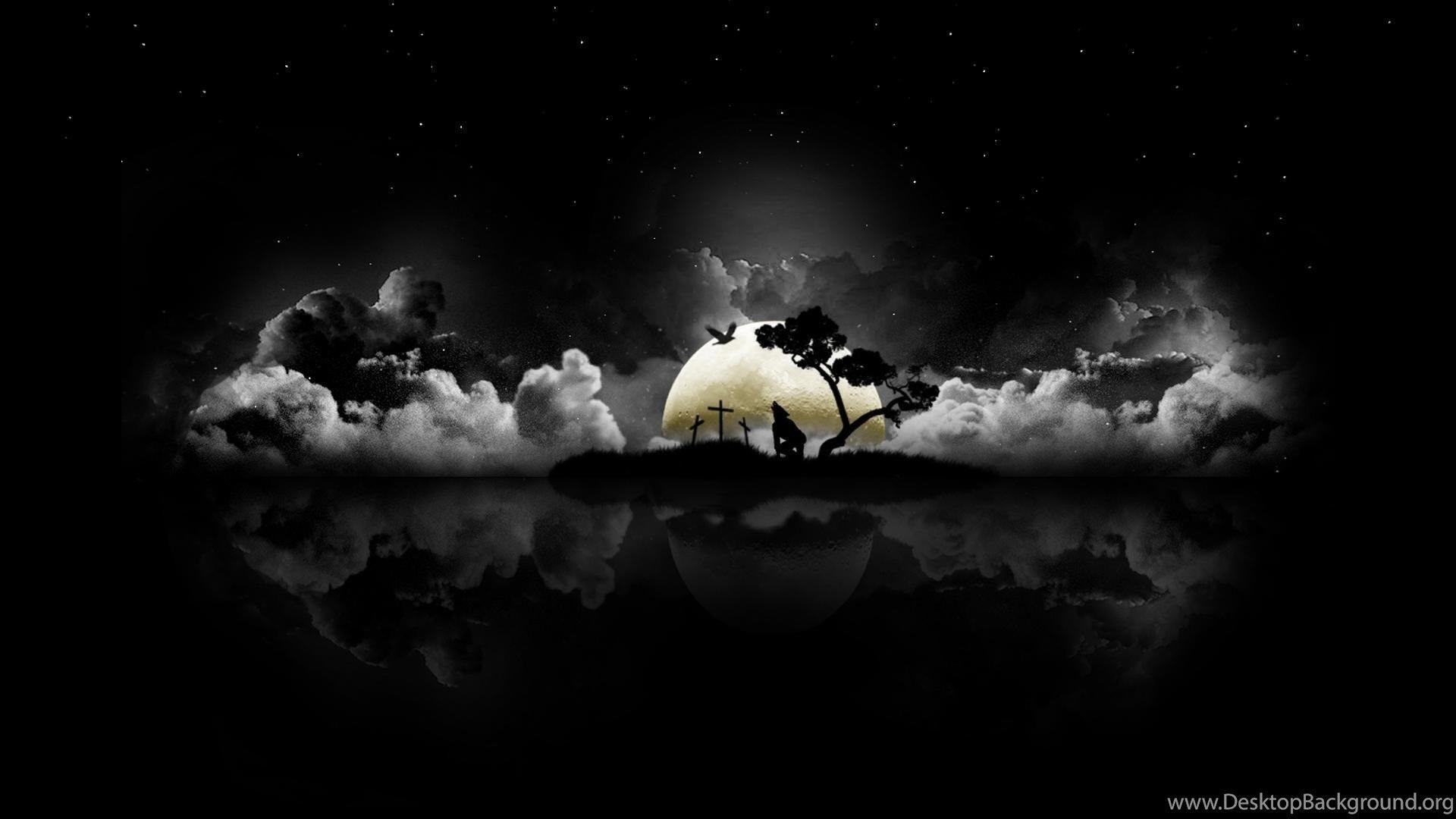1920x1080 Dark Moon Desktop Wallpaper, Dark Moon Background, New
