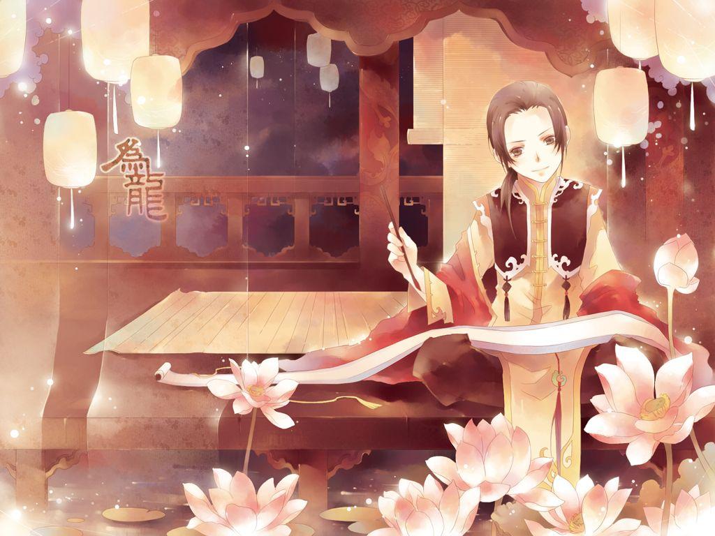 1024x768 China Powers: Hetalia Anime