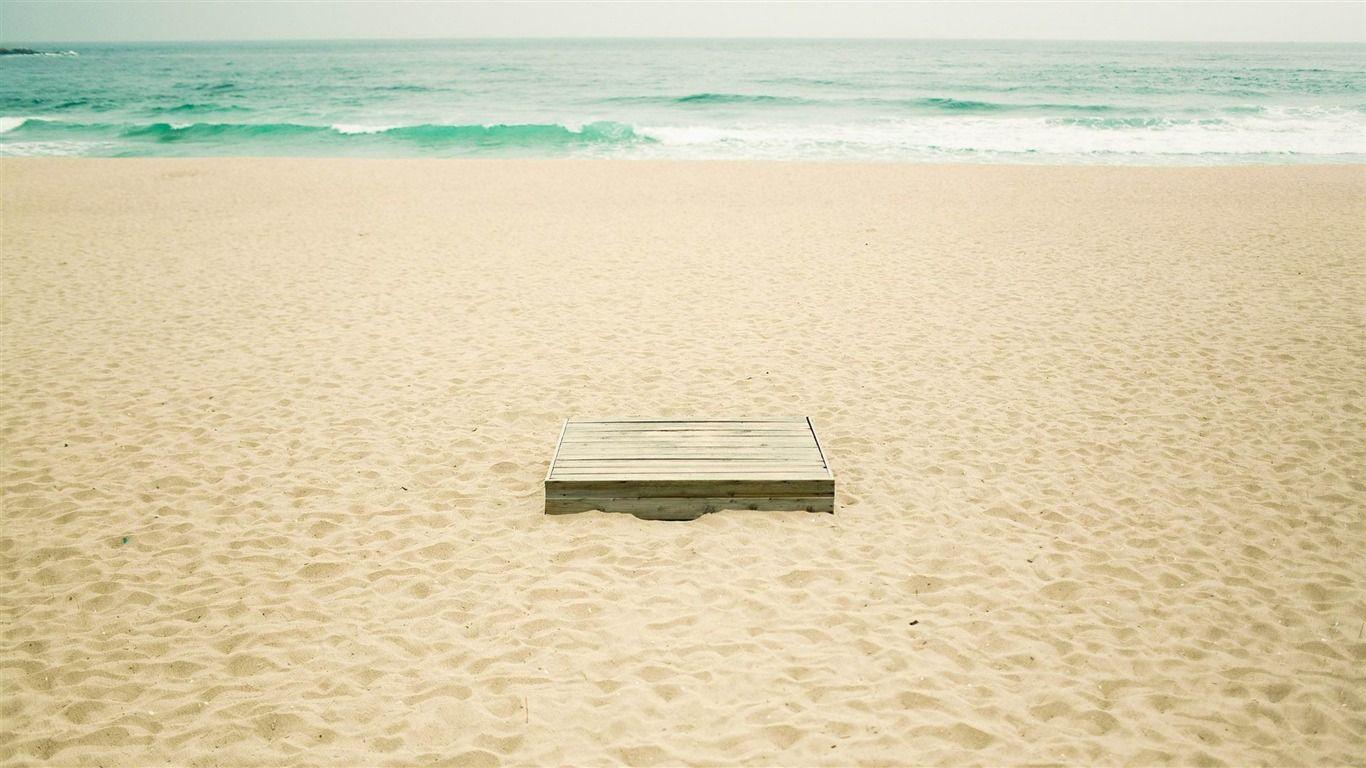 1366x768 Landscape / Summertime Summer Landscape Wallpaper Sand