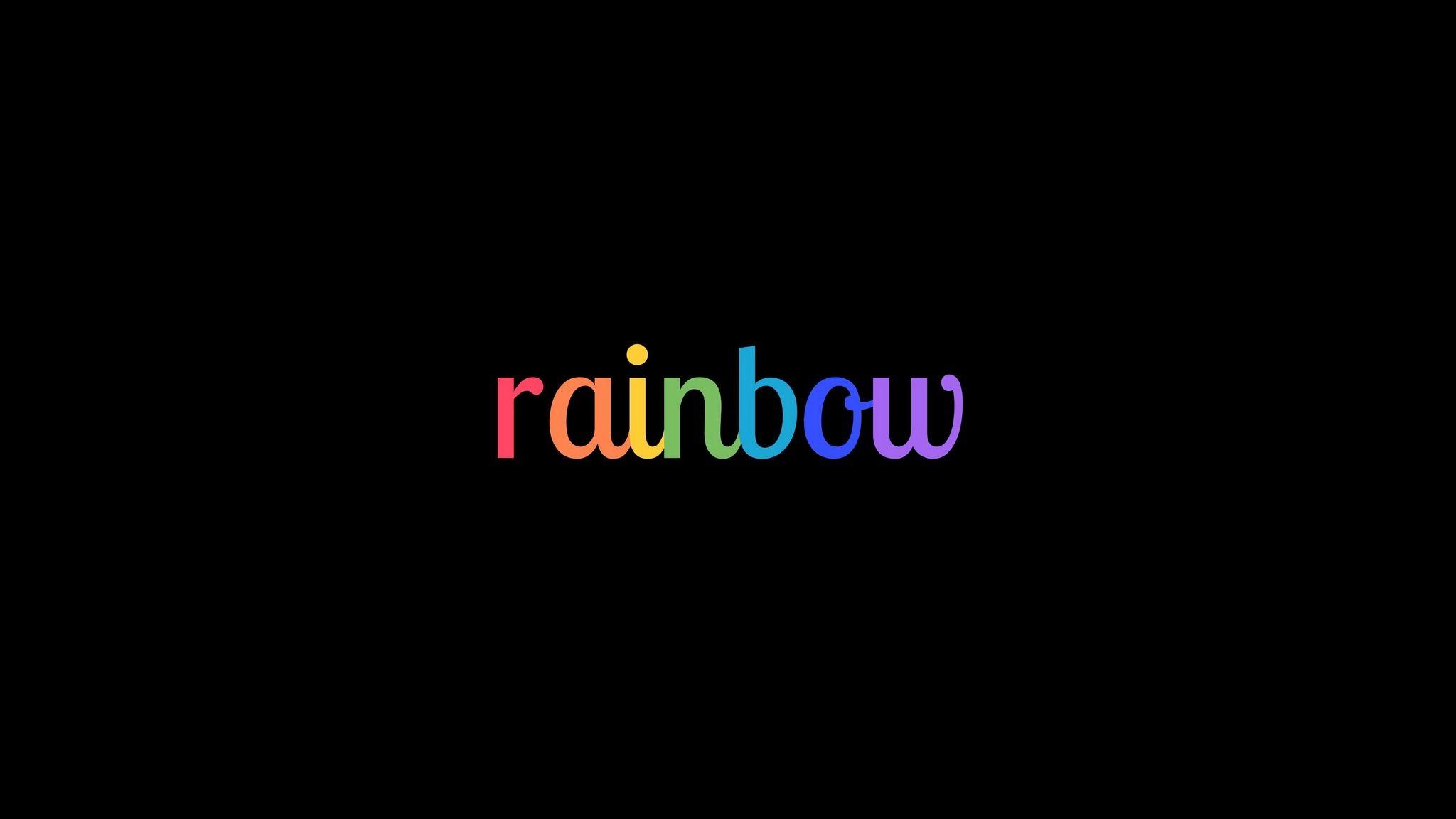 2048x1152 Download wallpaper 2048x1152 rainbow, word, colorful ultrawide