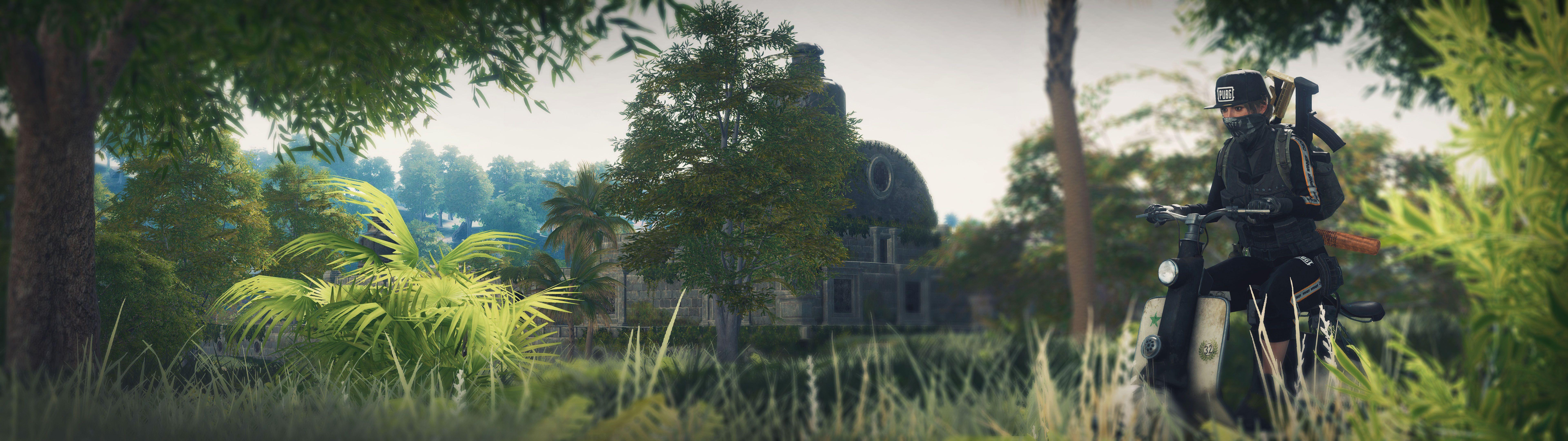 7680x2160 digitechno: Wallpaper Pubg Sanhok