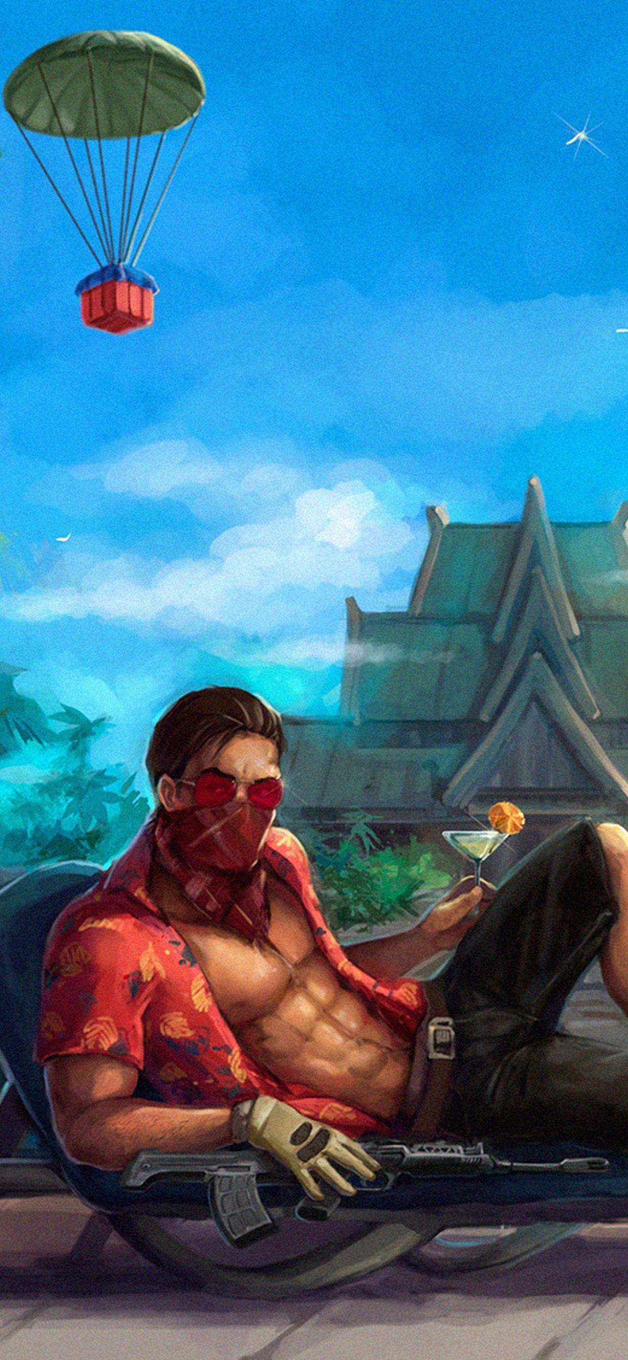 1242x2688 pubg chilling in sanhok iPhone Wallpaper Free Download
