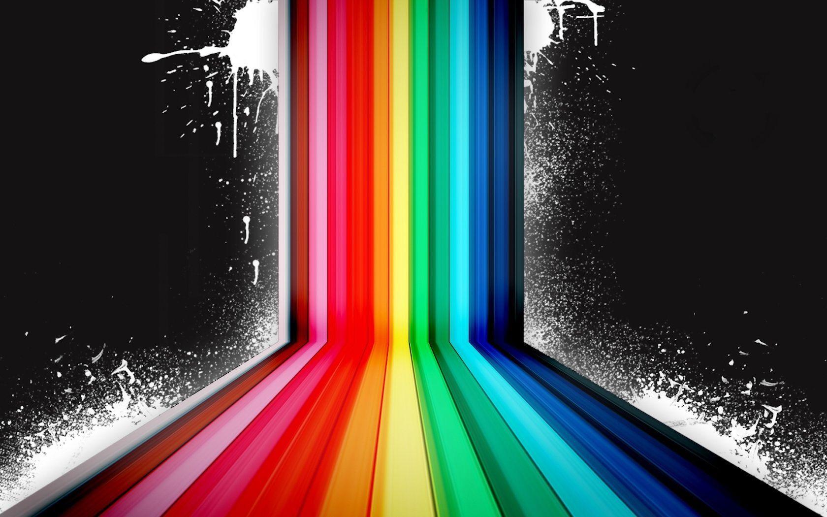 1680x1050 Black Rainbow Wallpaper. Wallpaper Gallery. Rainbow wallpaper