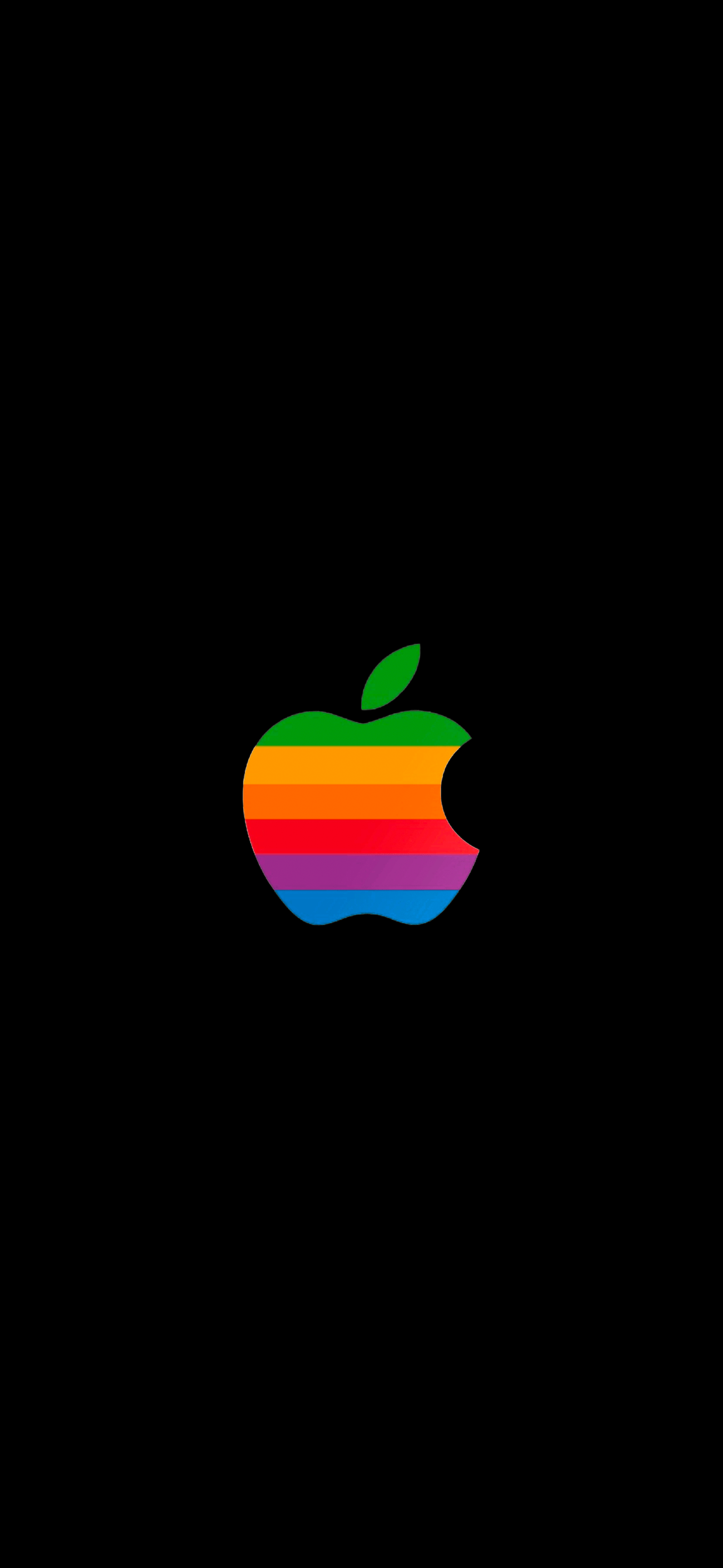 1301x2820 Black Rainbow Wallpaper