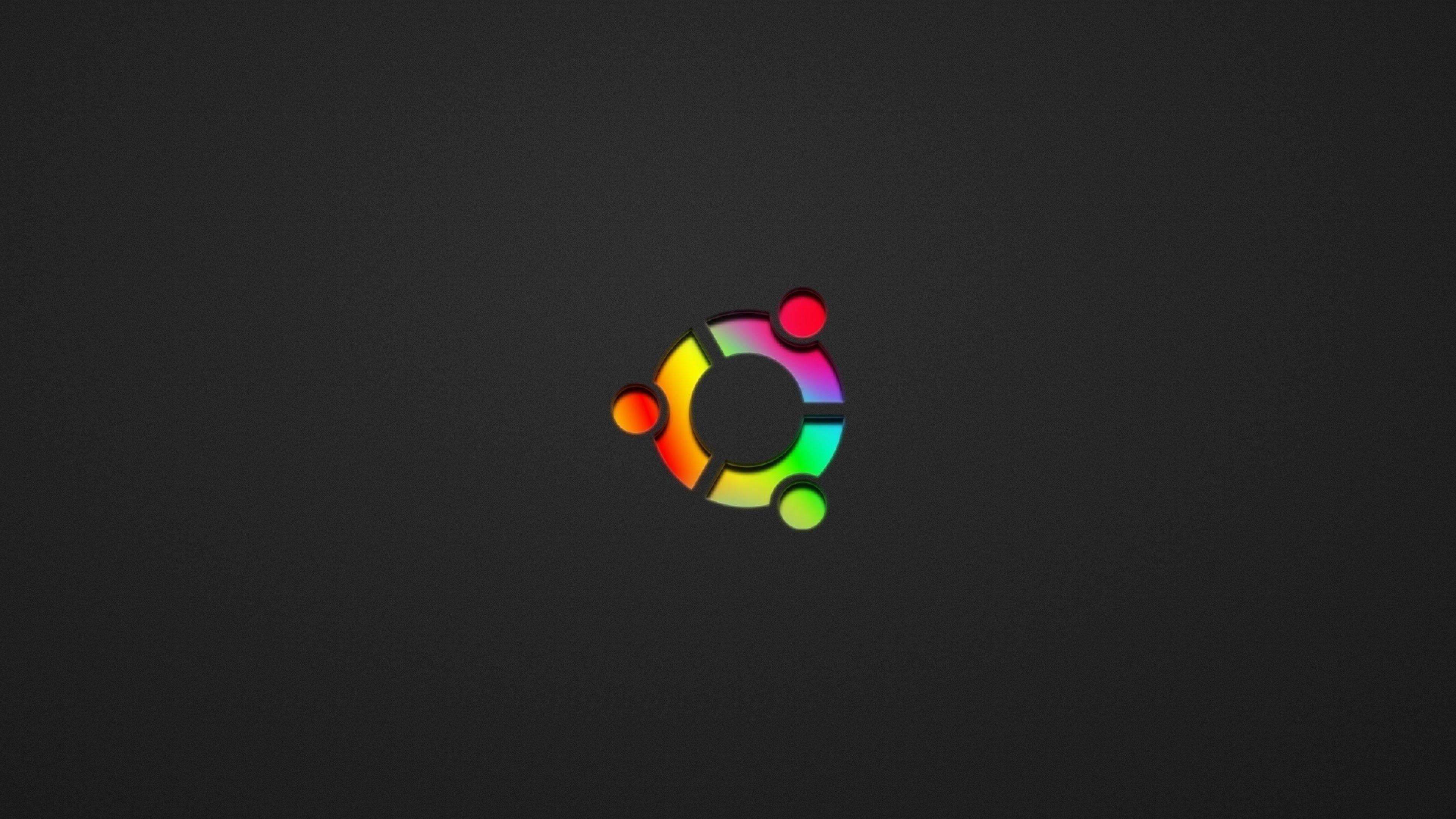 3840x2160 Ubuntu, Black, Rainbow 4K Wallpaper, HD Hi Tech 4K