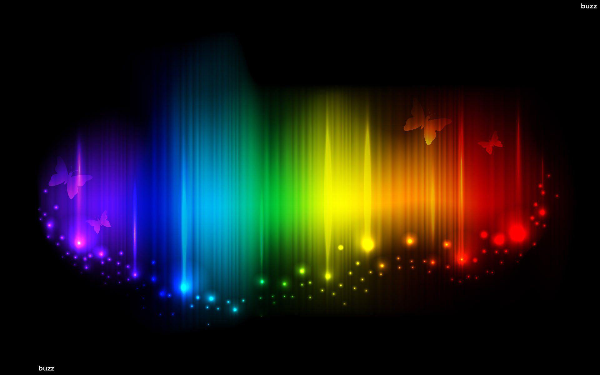 1920x1200 Black and rainbow background