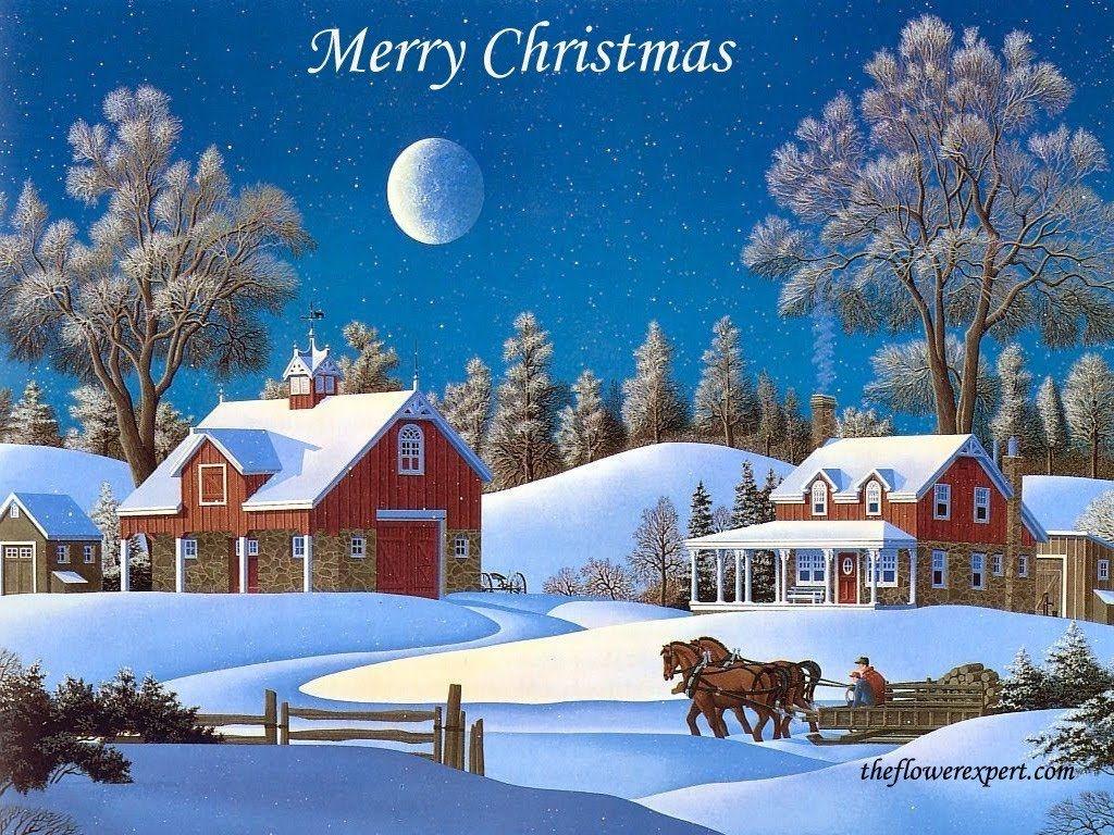 1024x768 mennoknight: christmas snow wallpaper