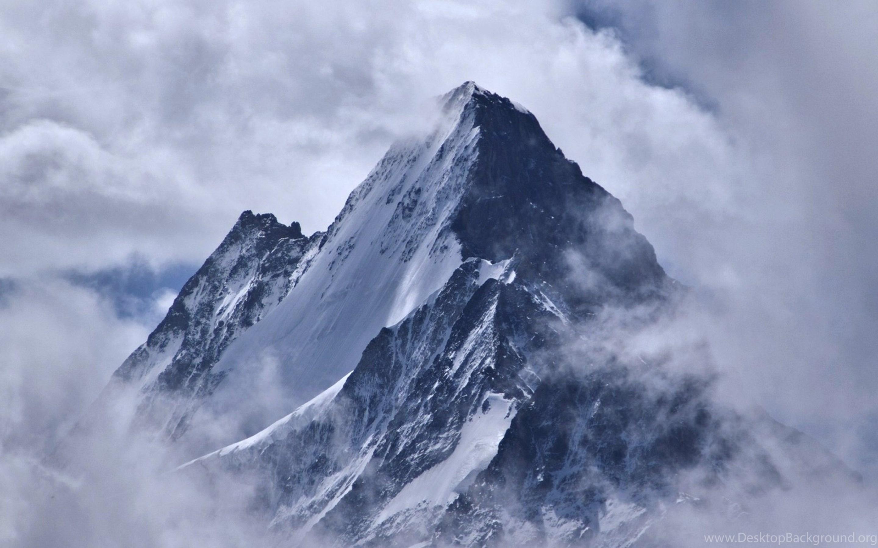 2880x1800 Snow Mountain Clouds Winter Nature Landscape Wallpaper Desktop