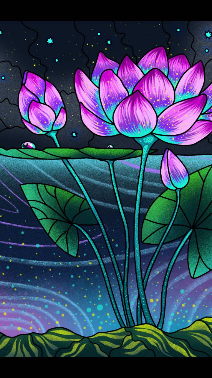 720x1280 Magical flowers wallpaper