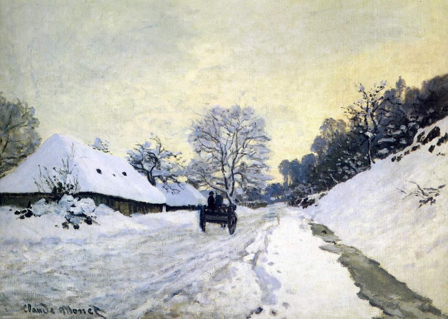 1515x1080 A Cart On The Snow Covered Road With Saint Simeon Farm