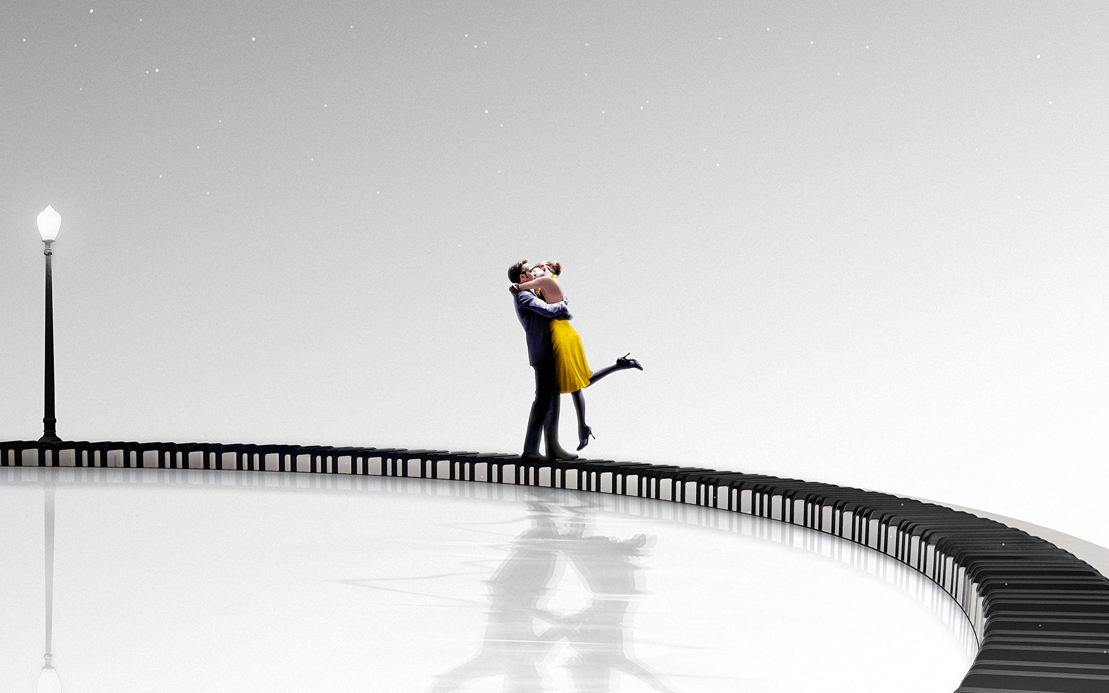3840x2400 Download wallpaper Sebastian, Mia, La La Land, 4k, Emma Stone