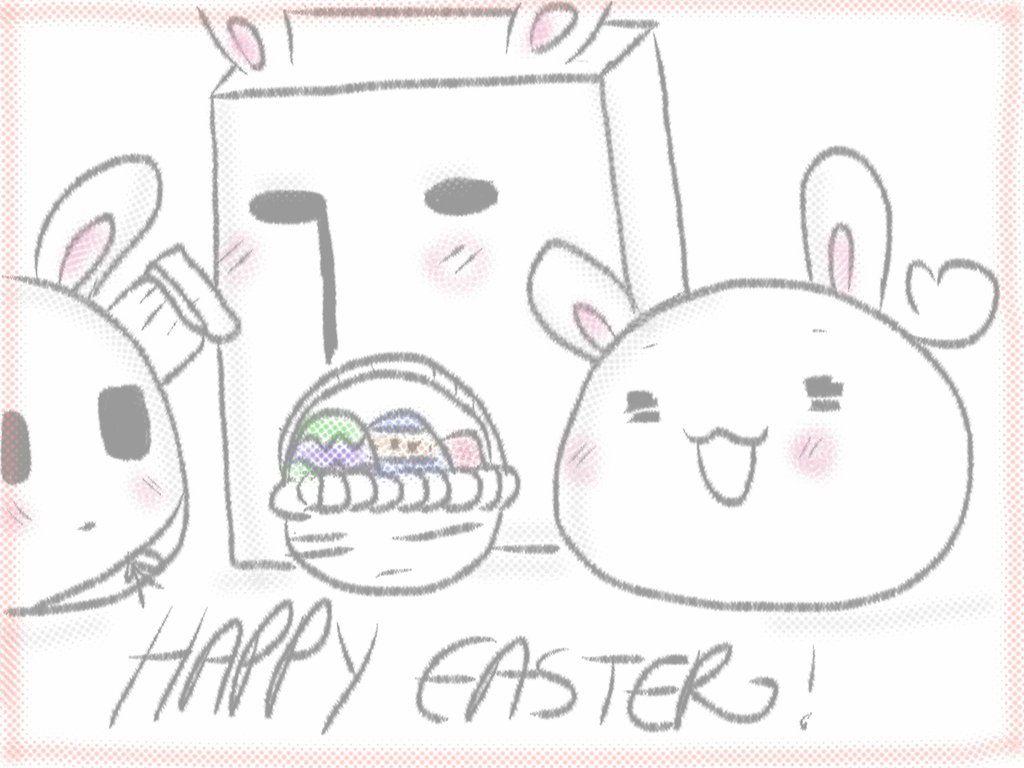 1024x768 Happy Easter By Kawaii Mochii