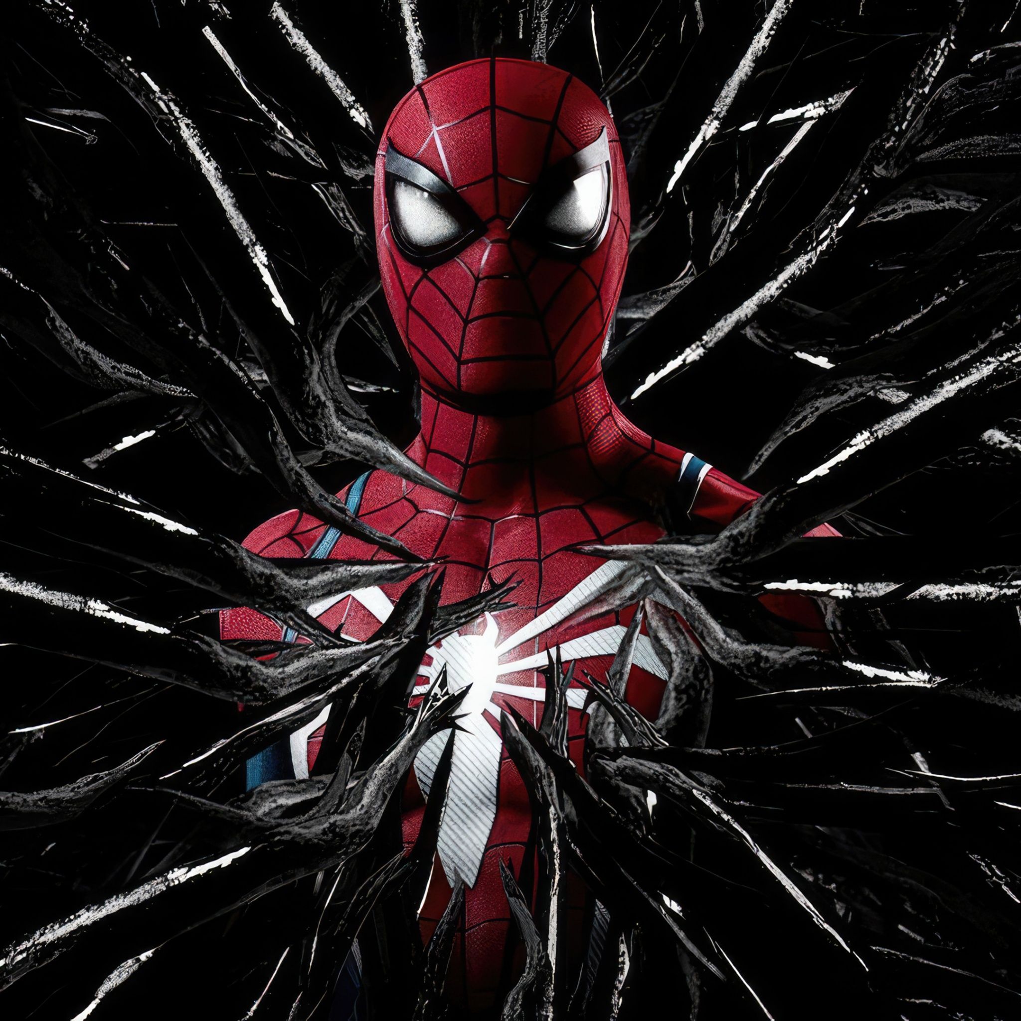 2048x2048 Venom In Insomniac's Spider Man 2 Game 4K Wallpaper