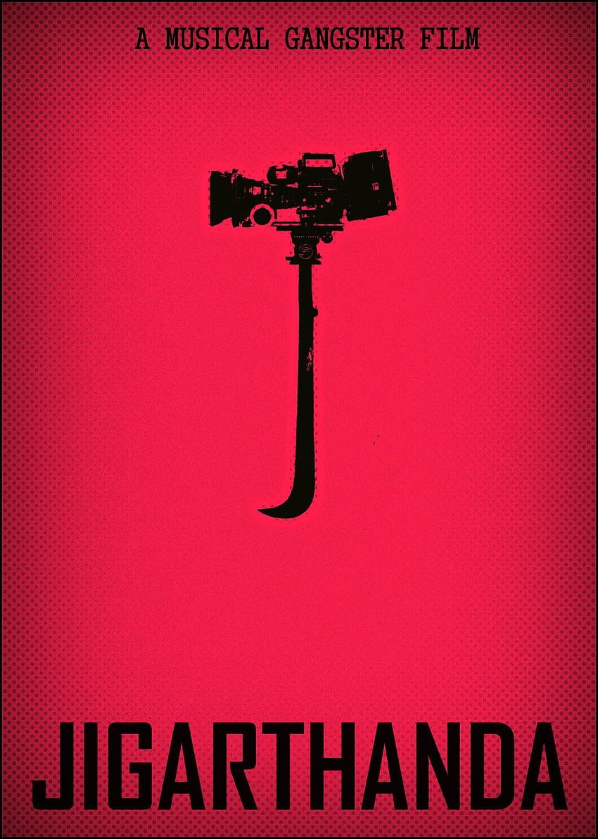 850x1193 Minimalist poster for South Indian movie Jigarthanda HD phone wallpaper