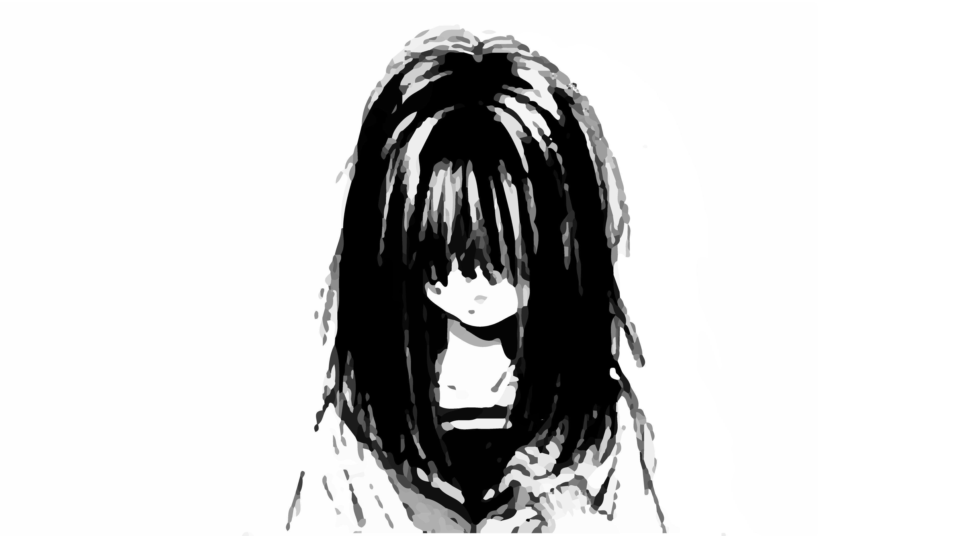 Sad Anime Girl Black and White Wallpapers - Boots For Women