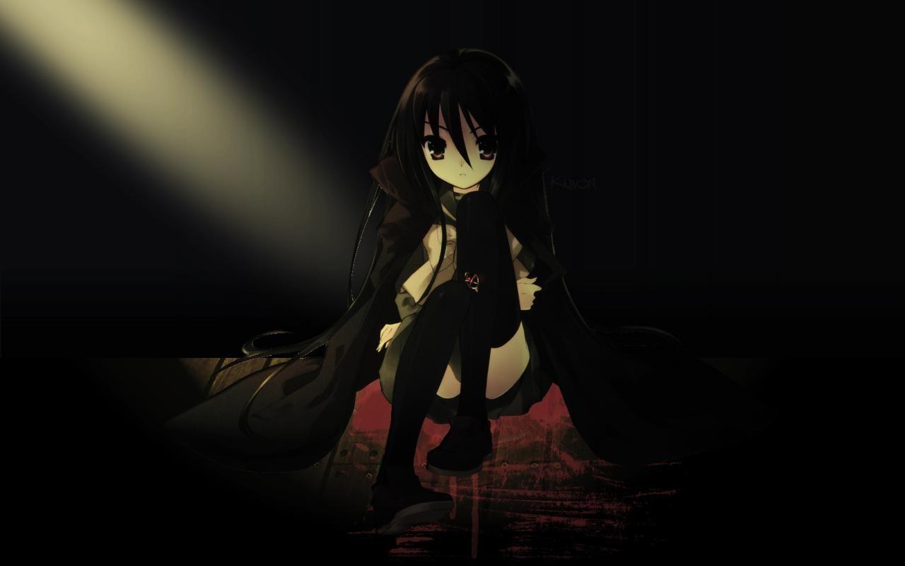 1280x800 Hình nền Anime - Bóng tối - Hình nền Cô gái Anime Bóng tối HD