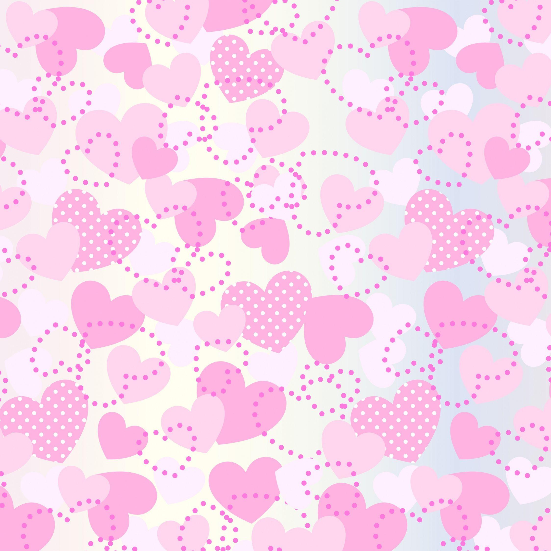 2248x2248 Download Pink, girly, hearts, abstract wallpaper, 2248x iPad