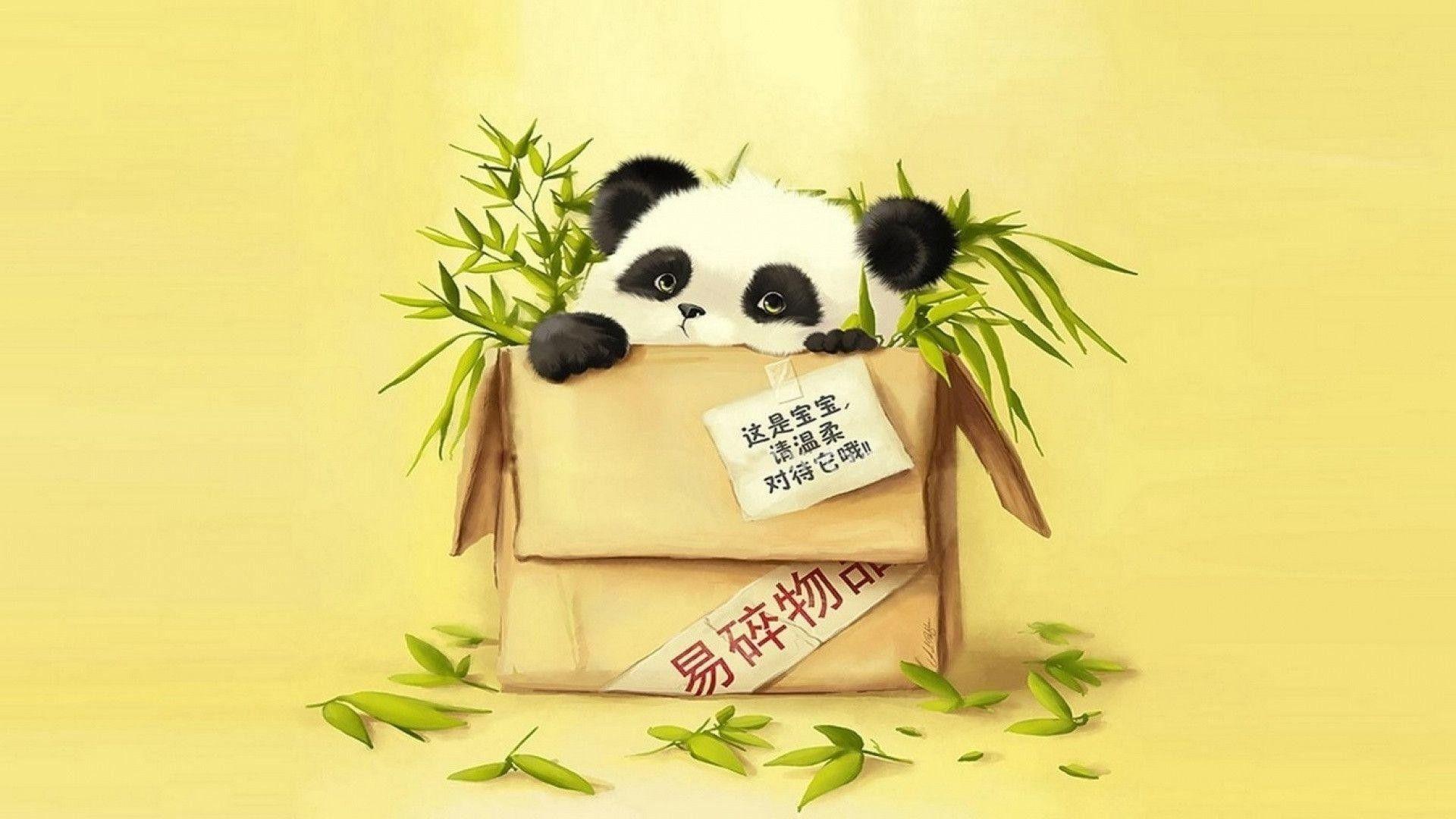 1920x1080 Cartoon Panda hình nền