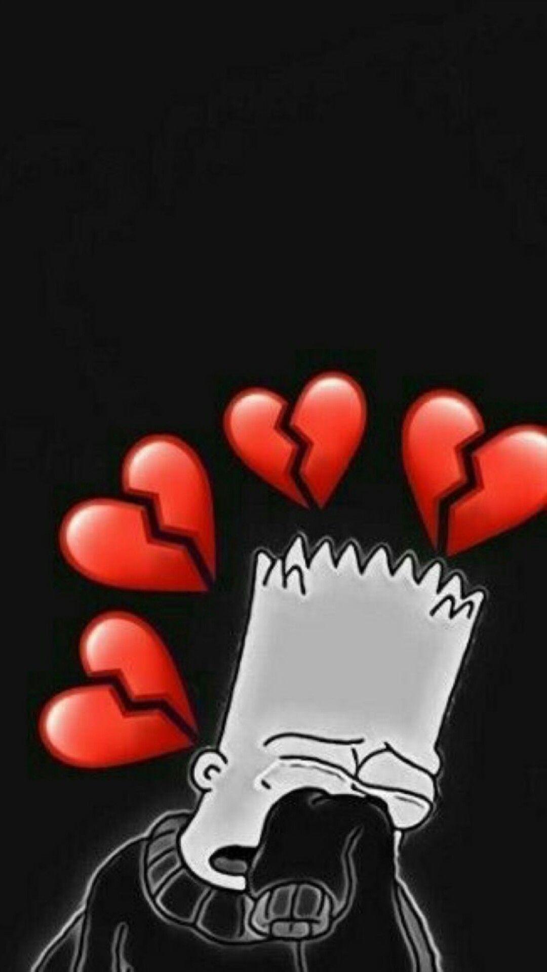 1080x1920 Bart Simpson Sad Edit Wallpaper