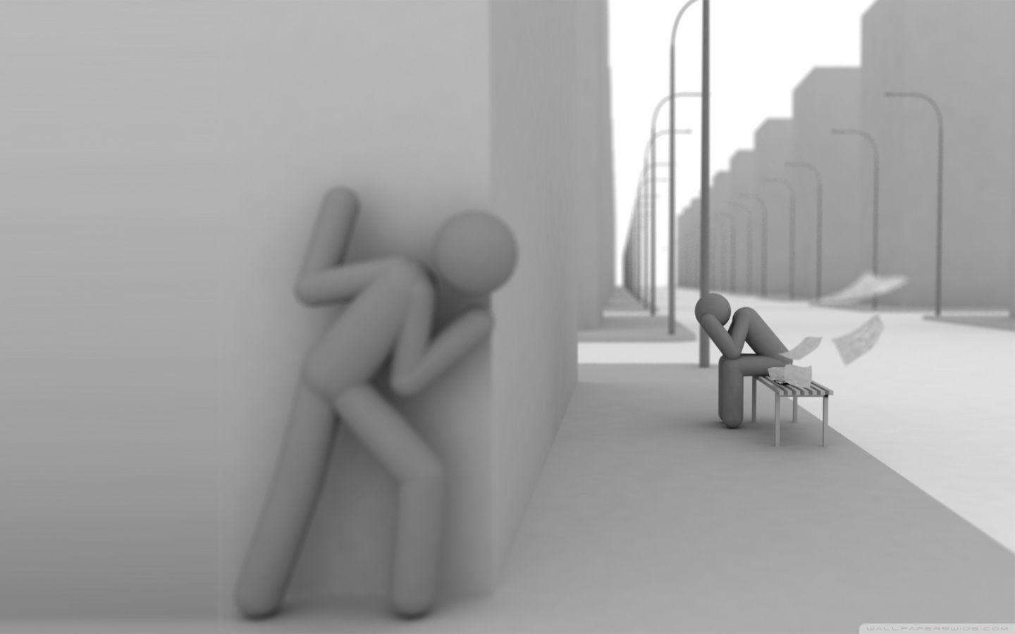 1440x900 Sad 3D Ultra HD Desktop Background Wallpaper for 4K UHD TV