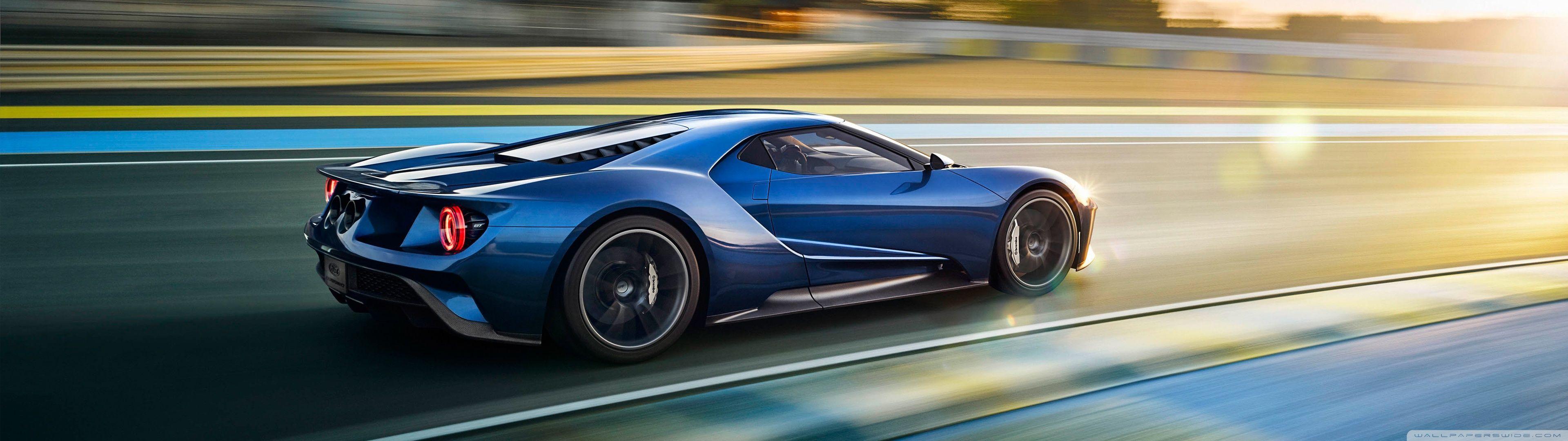 3840x1080 Ford GT Ultra HD Desktop Background Wallpaper
