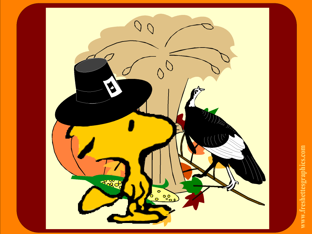 1024x768 Image detail for -Woodstock Peanuts Thanksgiving Wallpaper