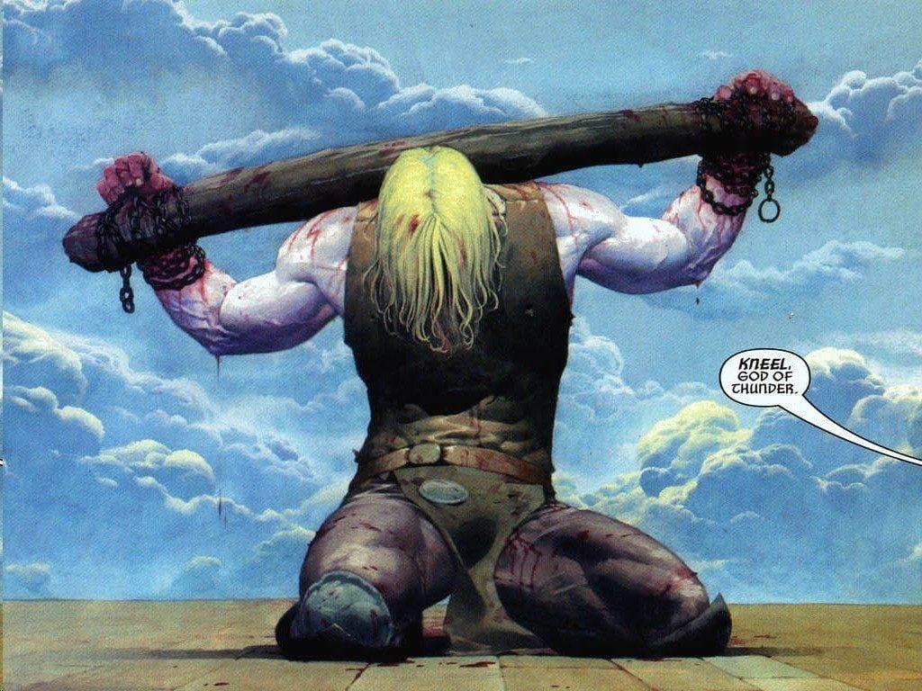 1024x768 Comics, Thor: God of Thunder, Blonde, Man, Thor, HD wallpaper