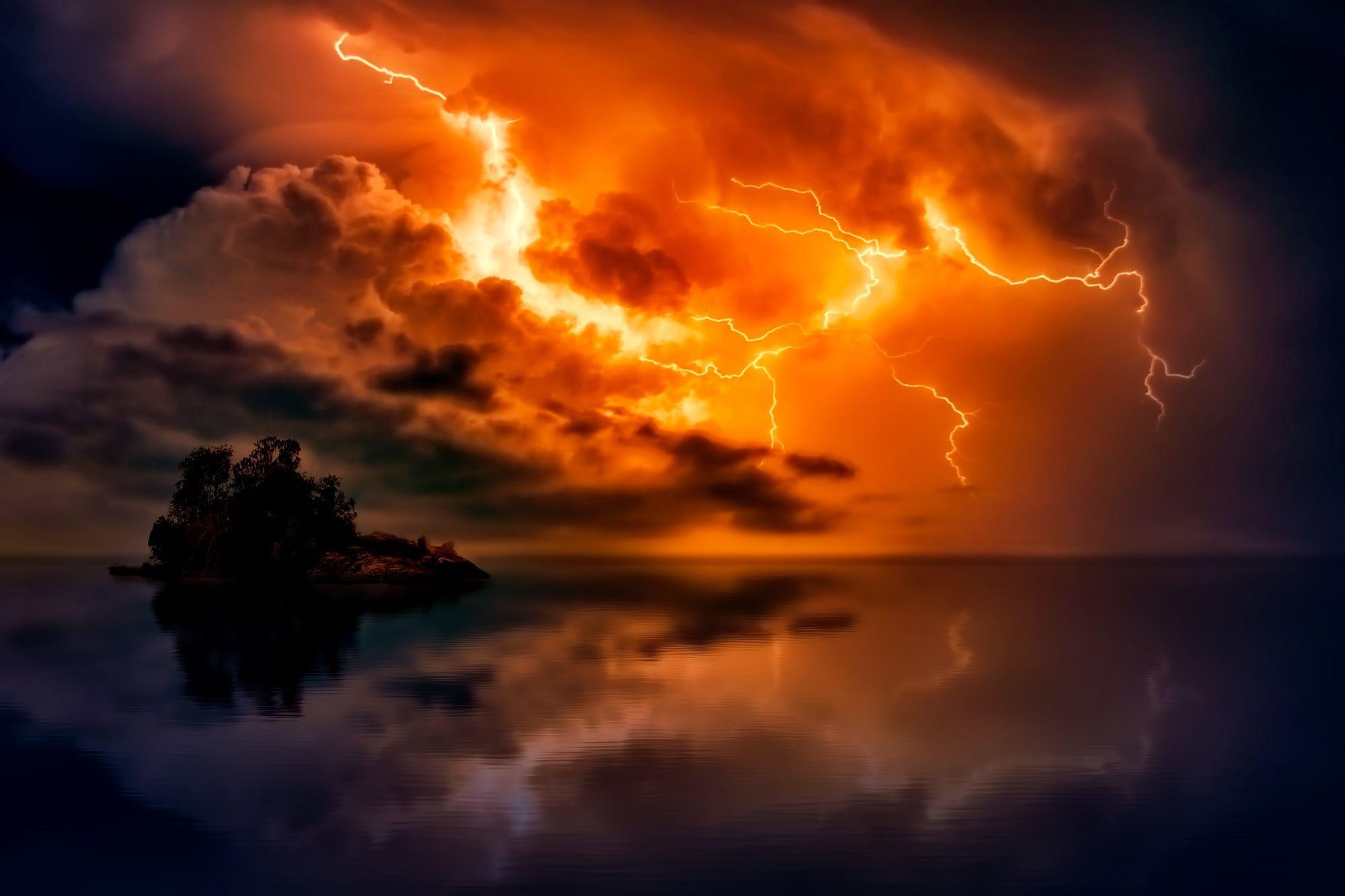 Orange Lightning Wallpapers - Top Free Orange Lightning Backgrounds ...