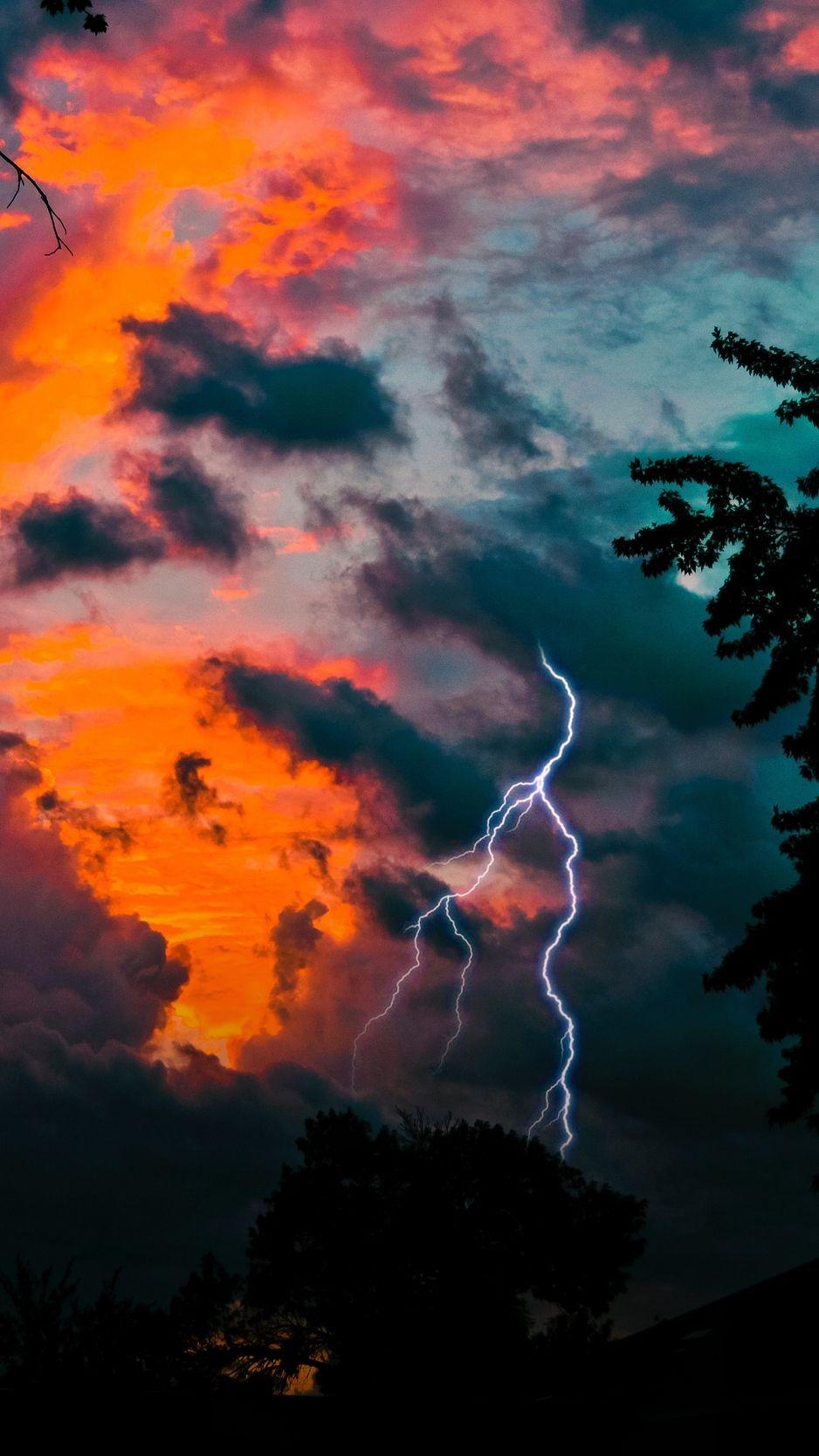 Orange Lightning Wallpapers Top Free Orange Lightning Backgrounds