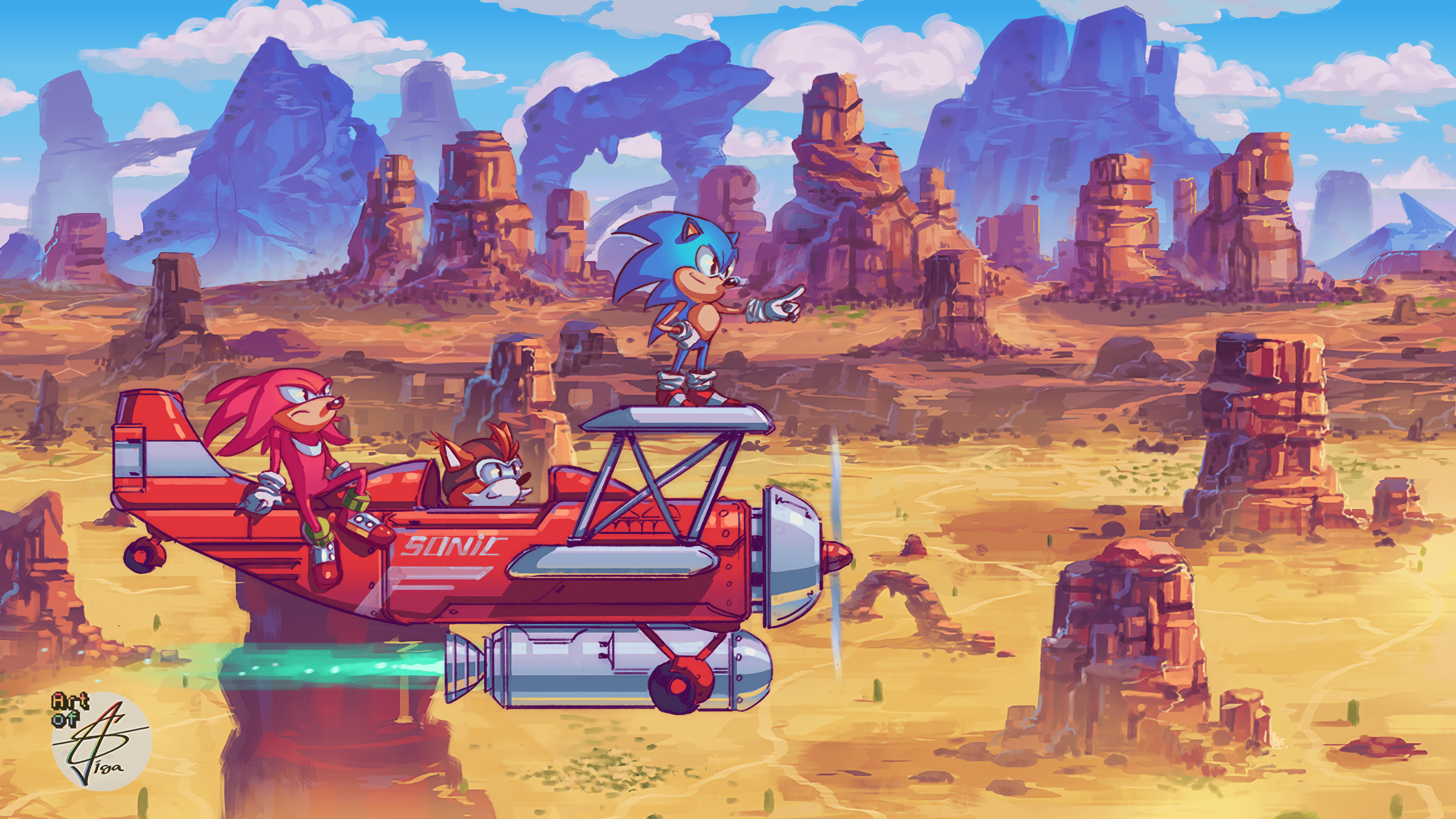 2400x1350 Sonic the Hedgehog Miles Tails Prower 1440P Resolution