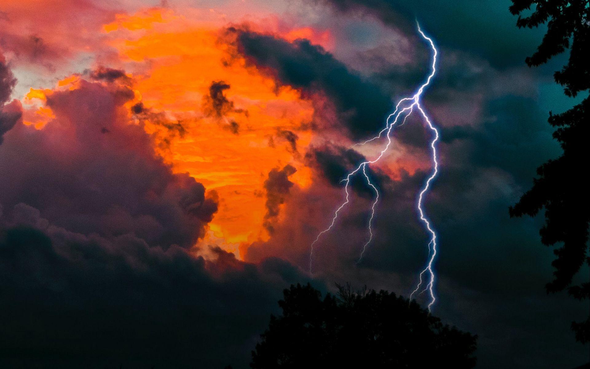 Orange Lightning Wallpapers - Top Free Orange Lightning Backgrounds ...