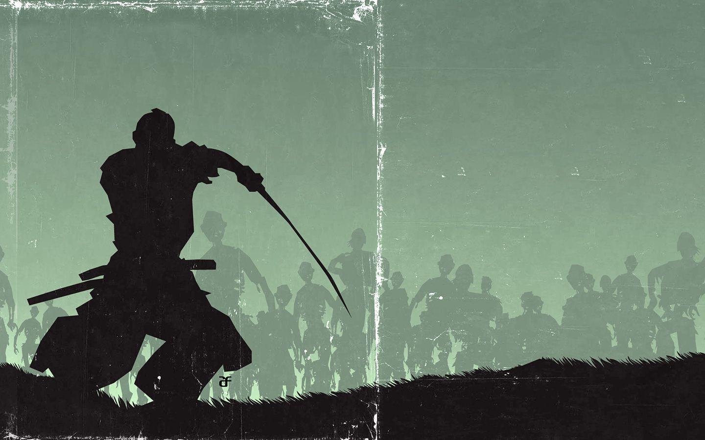 1440x900 Samurai vs. Zombies Arts Wallpaper