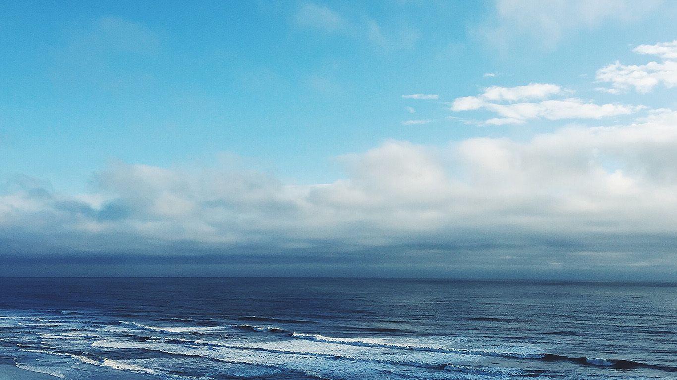 1366x768 wallpaper for desktop, laptop. ocean blue sky cloud nature