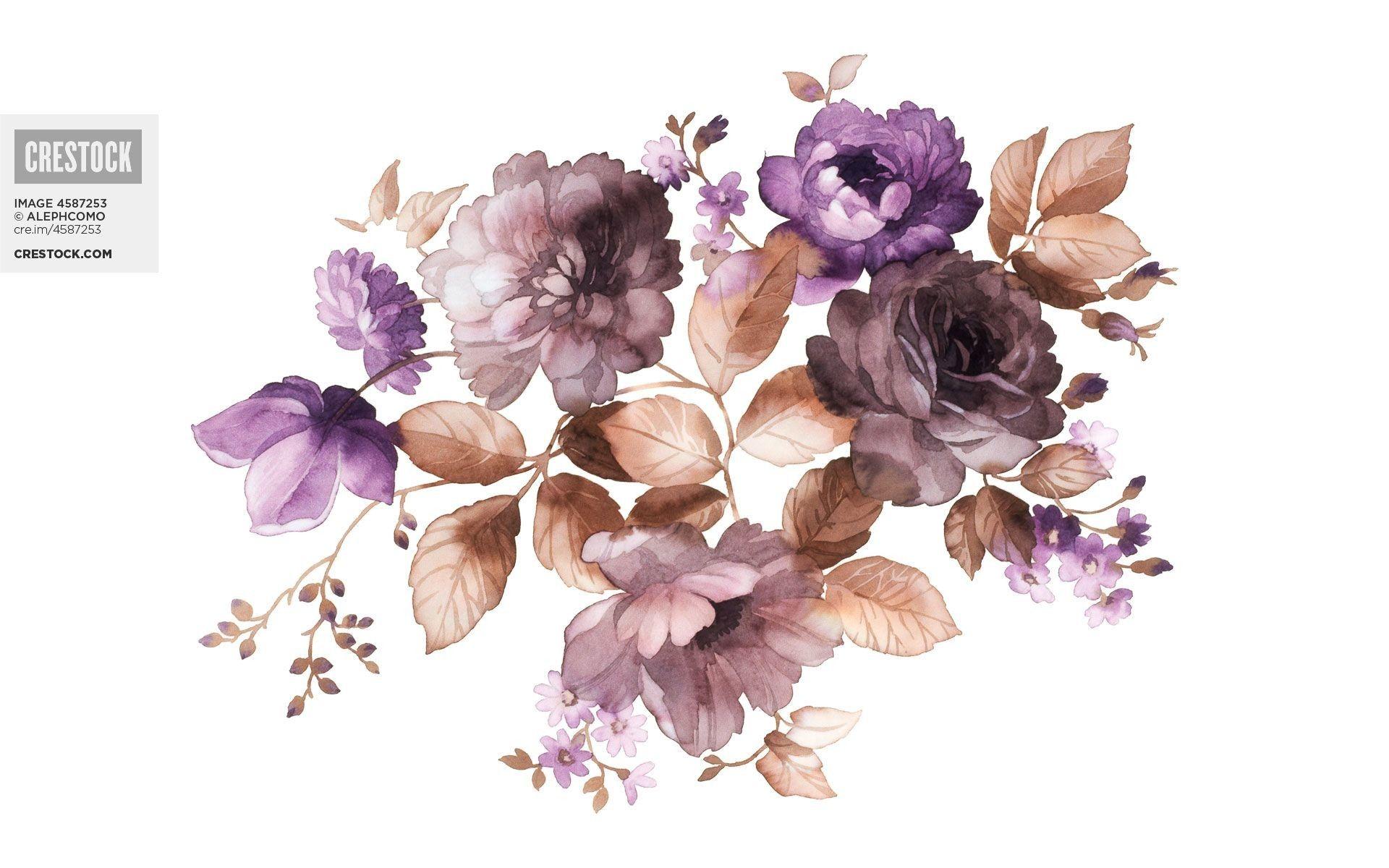 1920x1200 Watercolor Flowers Wallpaper