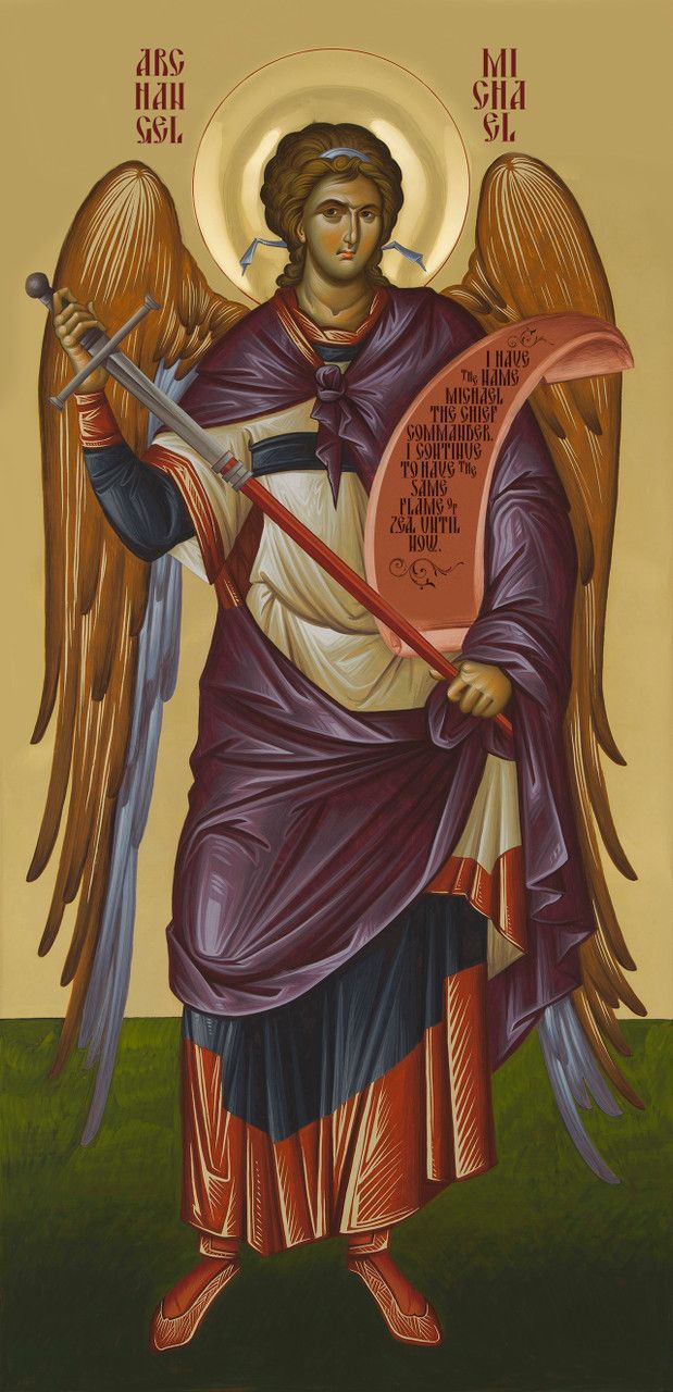 619x1280 Icon of Archangel Michael - (1MI32)