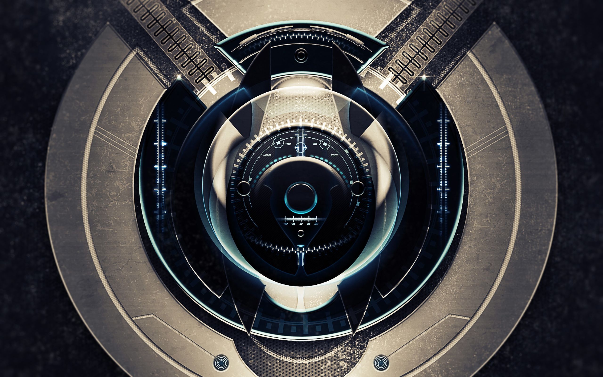 2560x1600 Wallpaper Black and Silver Round Device, Background Free Image