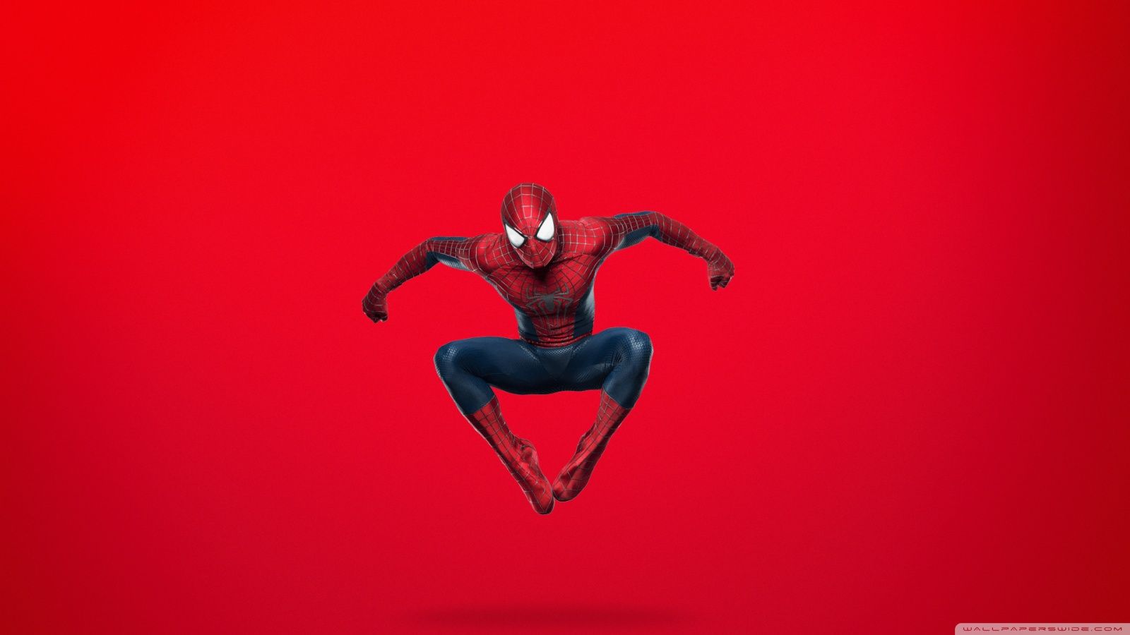 1600x900 Spider Man Jumping (Red Background) 4K UHD Wallpaper for UltraHD Desktop and TV : Widescreen and UltraWide Display : Smartphone and Tablet Devices