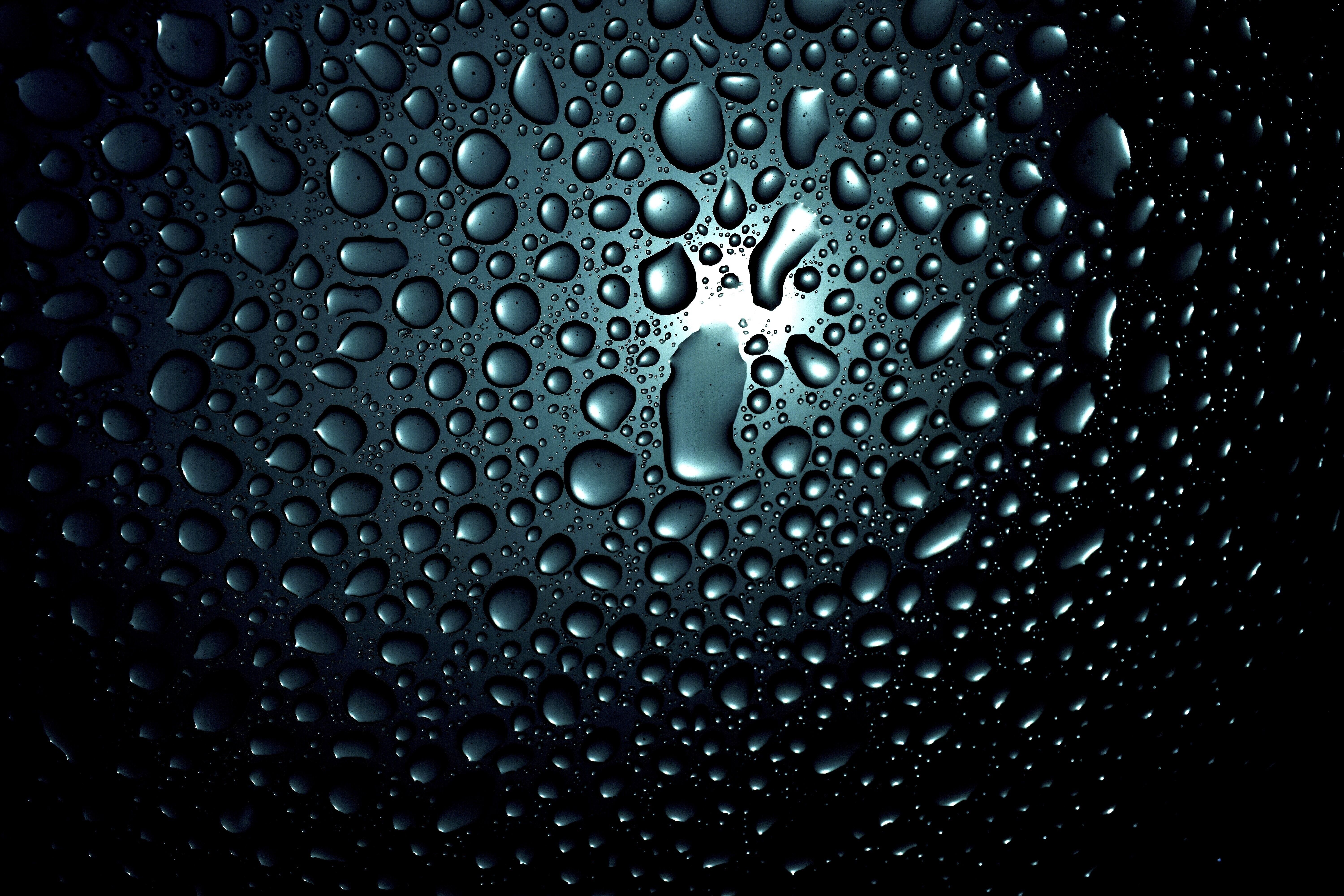 6000x4000 A lot of water drops on a black background Desktop wallpaper 1920x1080
