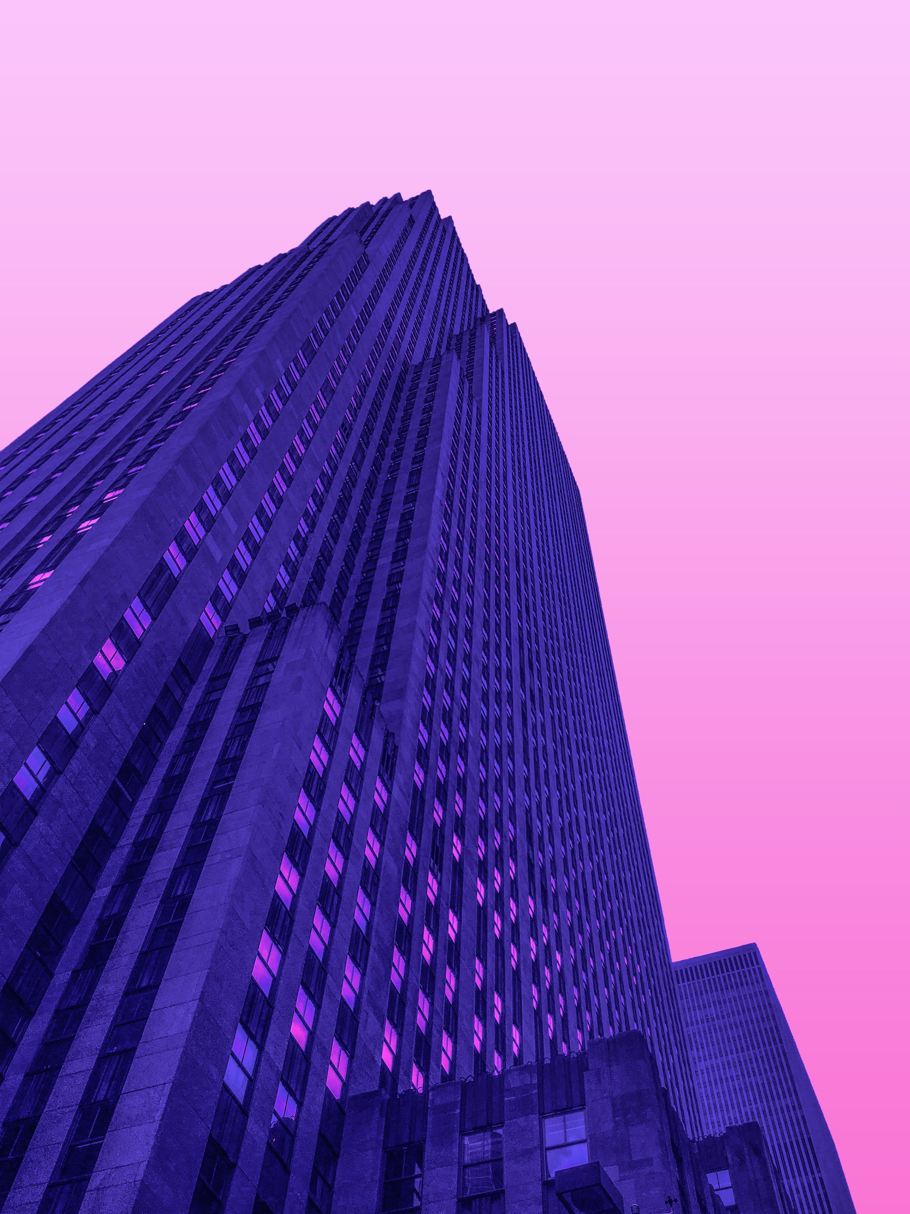 3024x4032 Phone wallpaper: Purple, Minimalism, Skyscraper, Architecture, Violet, Building 136863